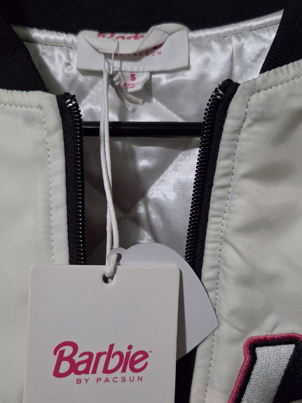 Barbie Colorblock Jacket in Pink, White & Black - Picture 3 of 6